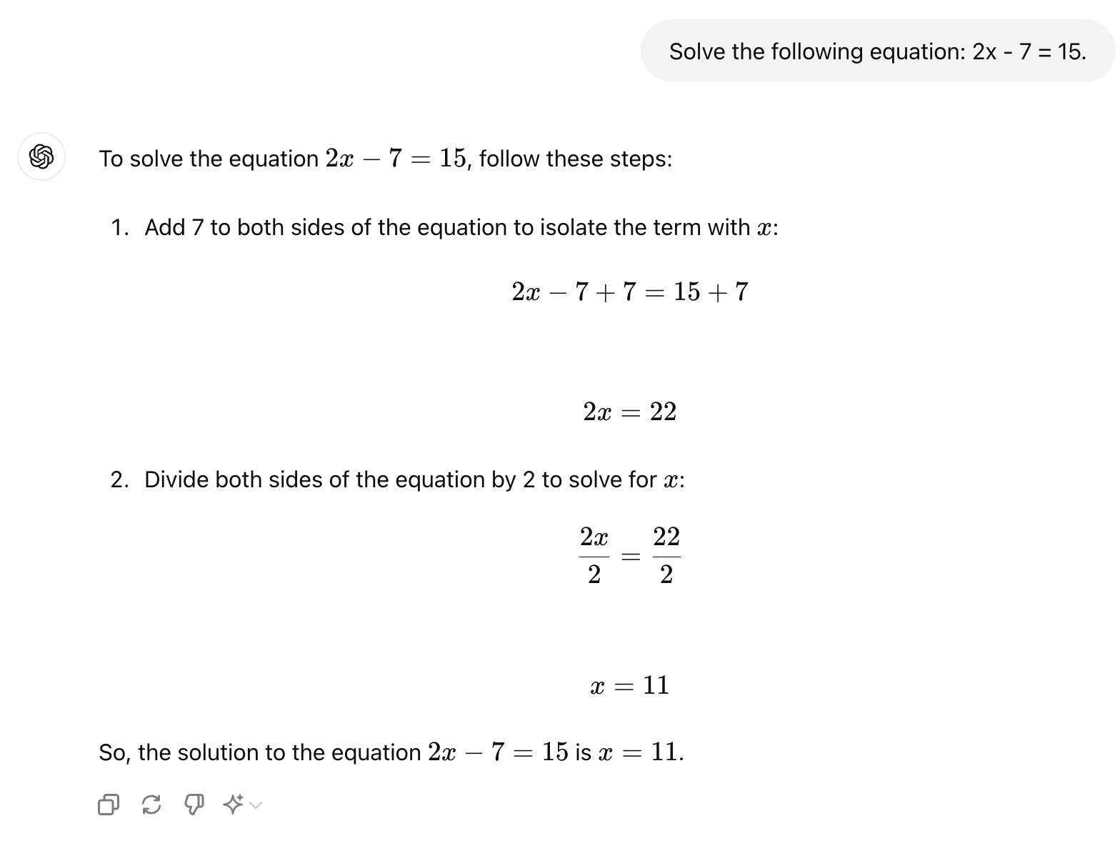 Chatgpt prompt 2 for maths equation